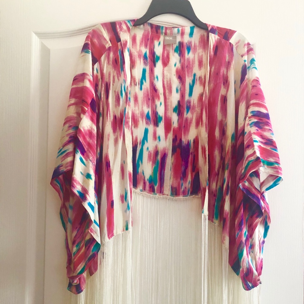 ASOS Multicolor Tie Dye cover w/ fringe detail